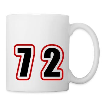 72 Zahl College - Tasse - Weiß - Rechts