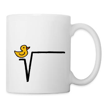 Ente wurzelt: Lustiges Mathegeschenk für Lehrer & - Tasse - Weiß - Rechts