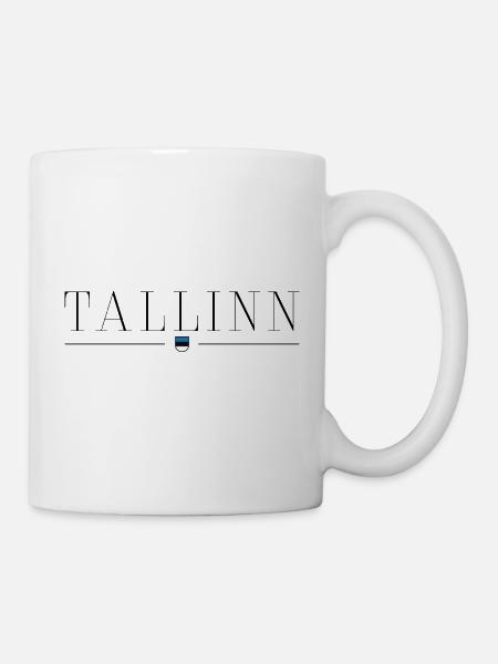 Tallinn, Estland Stil Design T-Shirt - Tasse - Weiß