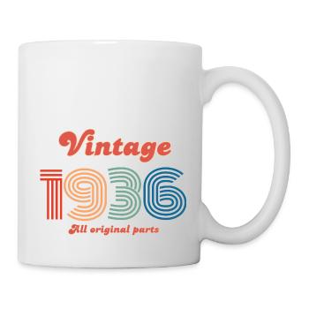 Jahrgang 1936 alle Originalteile - Tasse - Weiß - Rechts