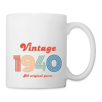 Vintage 1940 all original parts - Mug blanc - blanc - Droite