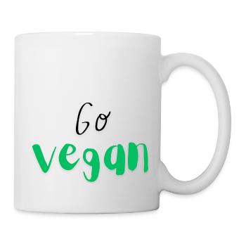 Go vegan - Tasse - Weiß - Rechts