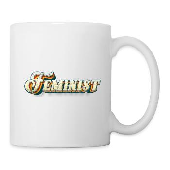 Feministischer Retro 70er Jahre Vintage - Tasse - Weiß - Rechts