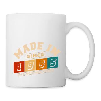 Made in 1955 anniversaire 69 ans - Mug blanc - blanc - Droite