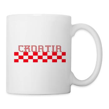 Kroatien hrvatska kroatien hrv hr zagreb geteilt - Tasse - Weiß - Rechts