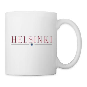 T-shirt de conception de style Helsinki, Finlande - Mug blanc - blanc - Droite