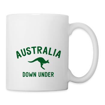 Australia - Down Under - Australien - Känguru - Tasse - Weiß - Rechts
