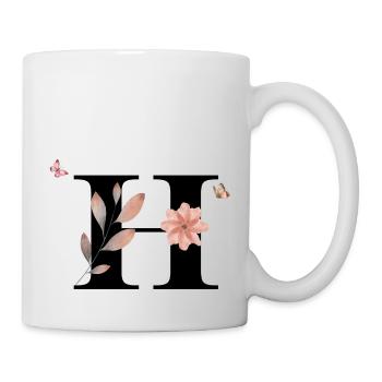 Letter h wildflowers watercolors - Mug - white - Right