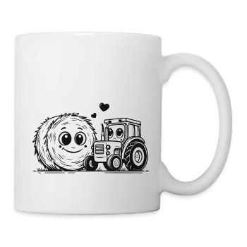 Conception de tracteur agricole pour enfants - Mug blanc - blanc - Droite