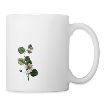 Grüner botanischer Buchstabe w - Tasse - Weiß - Rechts