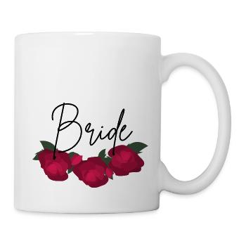 Minimalist red flower bridle - Mug - white - Right