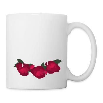 Minimalist red flower bridle - Mug - white - Right