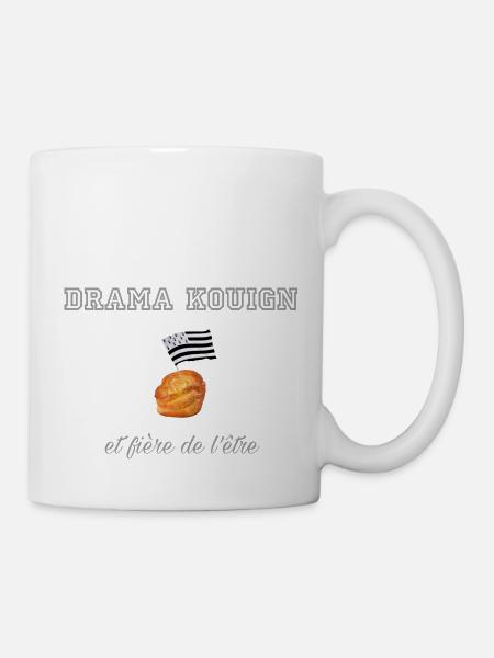 Fière d être une drama kouign Light Grey - Mug blanc - blanc