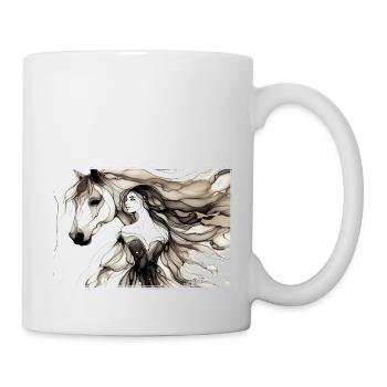 Flowers Women girl fashion design art female style - Mug - white - Right