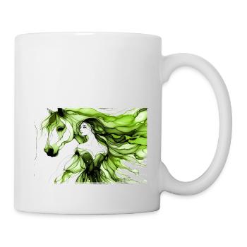 Blumen Frauen Mädchen Mode Design Kunst Weiblicher Stil - Tasse - Weiß - Rechts