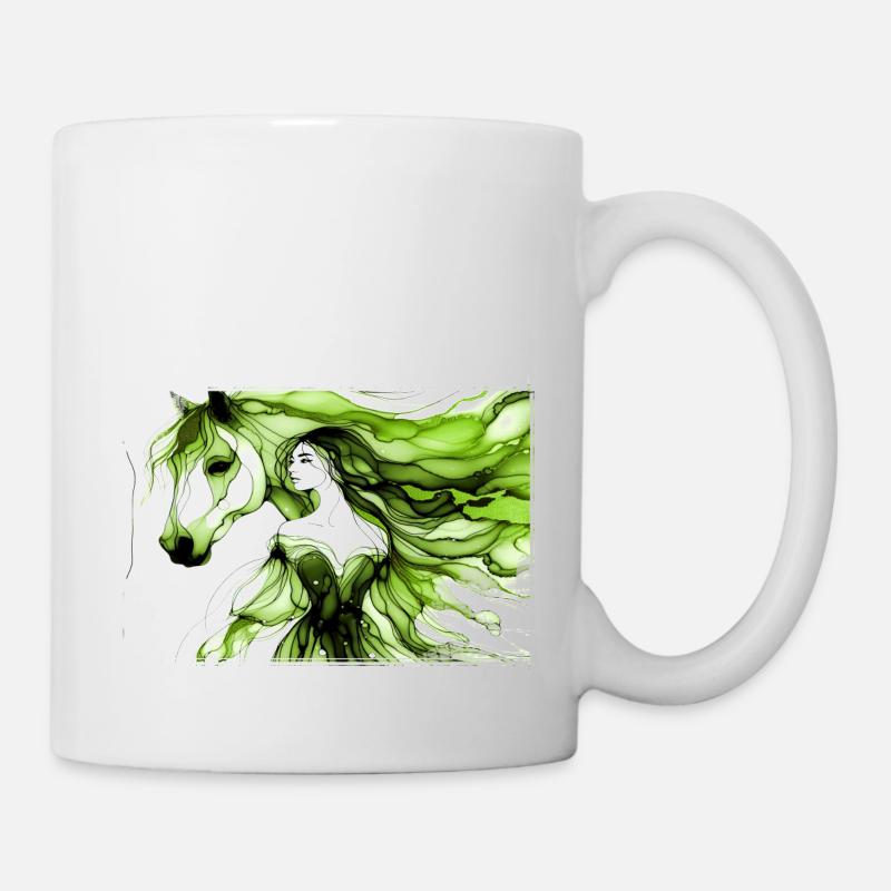 Blumen Frauen Mädchen Mode Design Kunst Weiblicher Stil - Tasse - Weiß