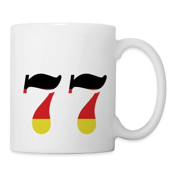 77 Numéro Jersey Allemagne - Mug blanc - blanc - Droite