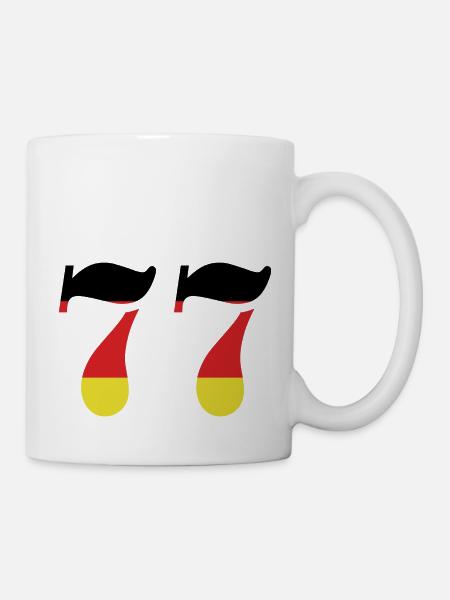 77 Number Jersey Germany - Mug - white