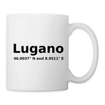 Lugano - with geo coordinates horizontal - Mug - white - Right