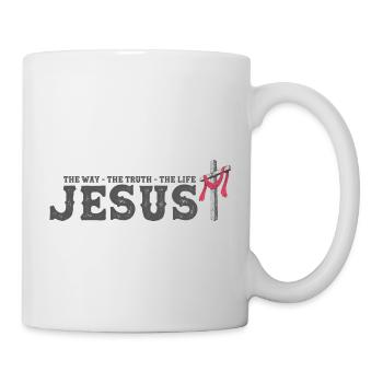 The Way The Truth The Life - Jesus - 1 Cross 3 - Mug - white - Right