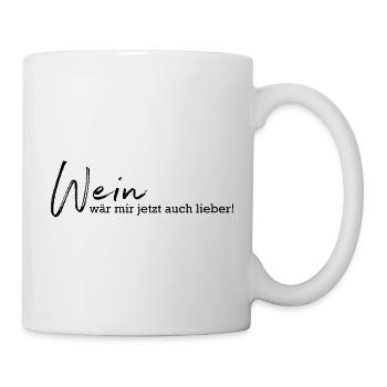 Je préférerais le vin maintenant aussi - Mug blanc - blanc - Droite