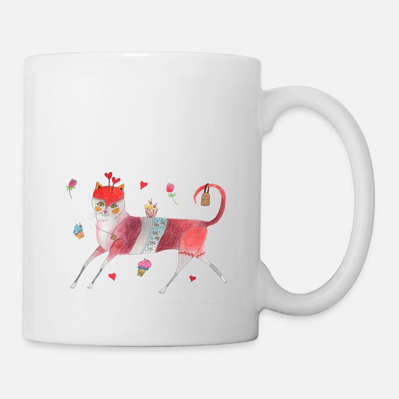 Shopper Katze - Tasse - Weiß