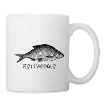 Fish Happens - Tasse - Weiß - Rechts