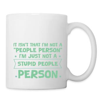 Pas une « personne sociable », juste pas une personne stupide 4 - Mug blanc - blanc - Droite