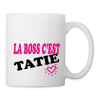 La patronne c"est TATIE - Mug blanc - blanc - Droite