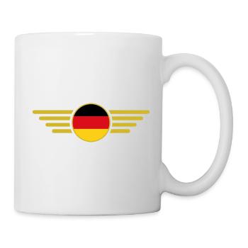 Ich liebe Deutschland, Eleganz Stil Design T-Shirt - Tasse - Weiß - Rechts