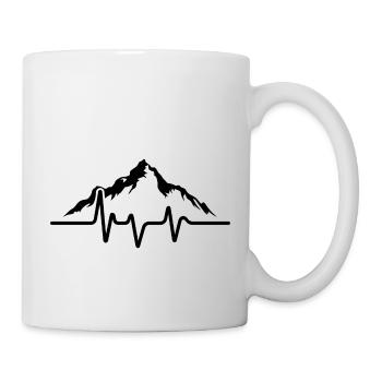 Mountains heartbeat - Mug - white - Right