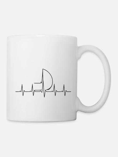 Segelboot Heartbeat Segelboot - Tasse - Weiß