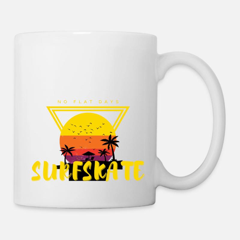 Surfskate Coucher de soleil - Mug blanc - blanc