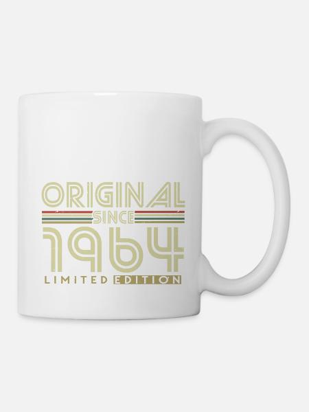 Original 1964 Vintage Jahrgang Retro Geburtstag - Tasse - Weiß