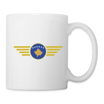 Ich liebe Kosovo, Eleganz Stil Design T-Shirt - Tasse - Weiß - Rechts