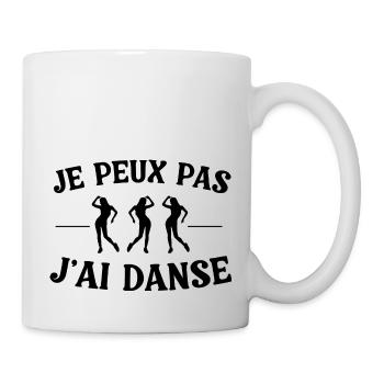 Je peux pas j'ai danse - Mug blanc - blanc - Droite