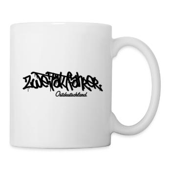 Zweitaktfahrer // Schriftzug - Tasse - Weiß - Rechts