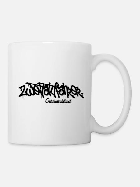 Zweitaktfahrer // Schriftzug - Tasse - Weiß