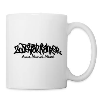 Pilote deux temps // lettrage - Mug blanc - blanc - Droite