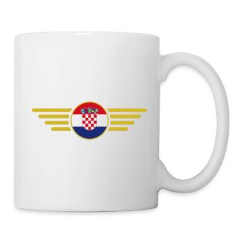 J’aime la Croatie, T-shirt design de style élégance - Mug blanc - blanc - Droite