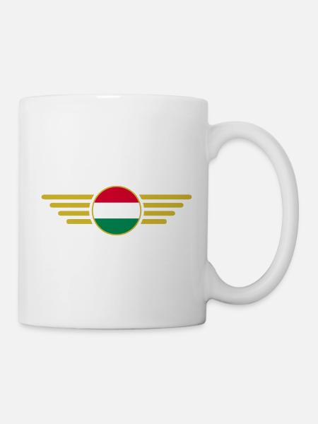 Ich liebe Ungarn, Eleganz Stil Design T-Shirt - Tasse - Weiß