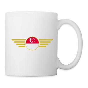 J’aime Singapour, T-shirt design de style élégance - Mug blanc - blanc - Droite