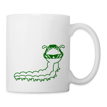 Coole Süße DJ Raupe Sonnenbrille Party Club Musik - Tasse - Weiß - Rechts