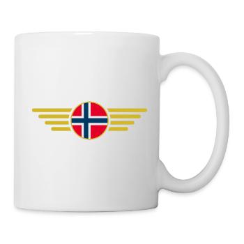J’aime la Norvège, T-shirt design de style élégance - Mug blanc - blanc - Droite