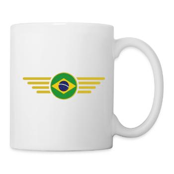 J’aime le Brésil, T-shirt design de style élégance - Mug blanc - blanc - Droite