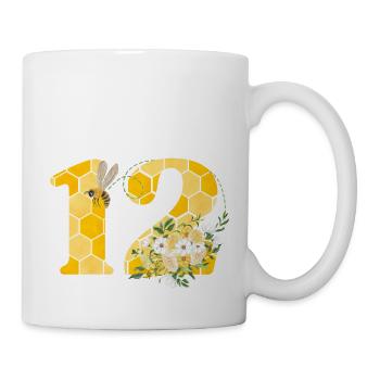12e anniversaire abeille - Mug blanc - blanc - Droite