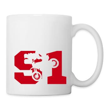 Moto 91 biker - Mug - white - Right