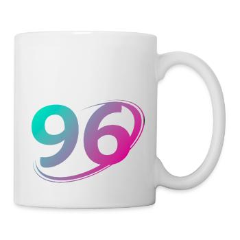 Numéro 96 multicolore - Mug blanc - blanc - Droite