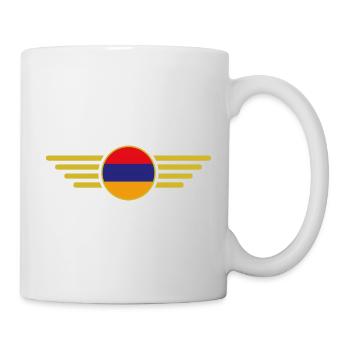 J’aime l’Arménie, T-Shirt Design Style Élégance - Mug blanc - blanc - Droite
