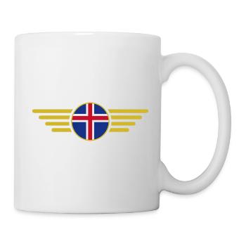 J’aime l’Islande T-shirt design de style élégance - Mug blanc - blanc - Droite